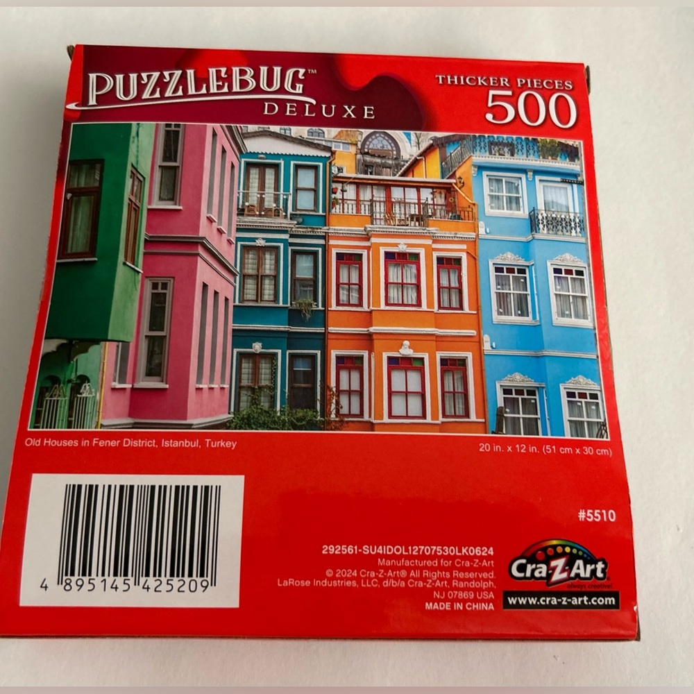 New Old Houses in Fener District Istanbul, Turkey Puzzle 500 Pieces 20" x 12" - Picture 2 of 9